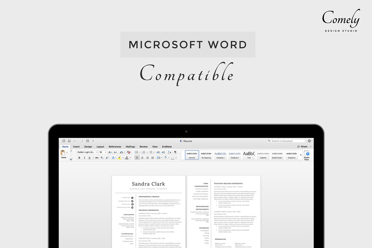 Resume Template, a Resume Template by Comely Design Studio (Photo 4 of 5)