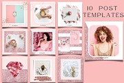 Rose Gold Instagram Templates, a Social Media Template by MORION (Thumbnail 4 of 5)