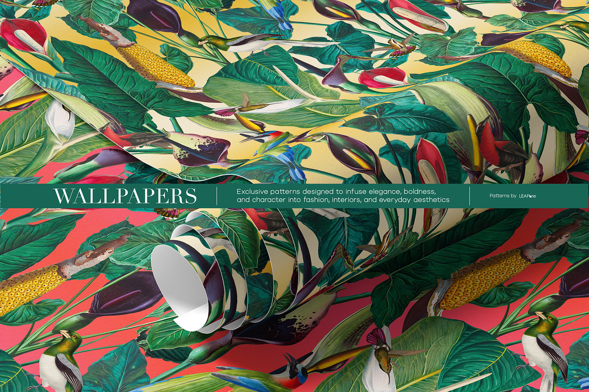 Exotic Tropical Patterns & Motifs, a Pattern Graphic by LEAFure (Photo 12 of 13)