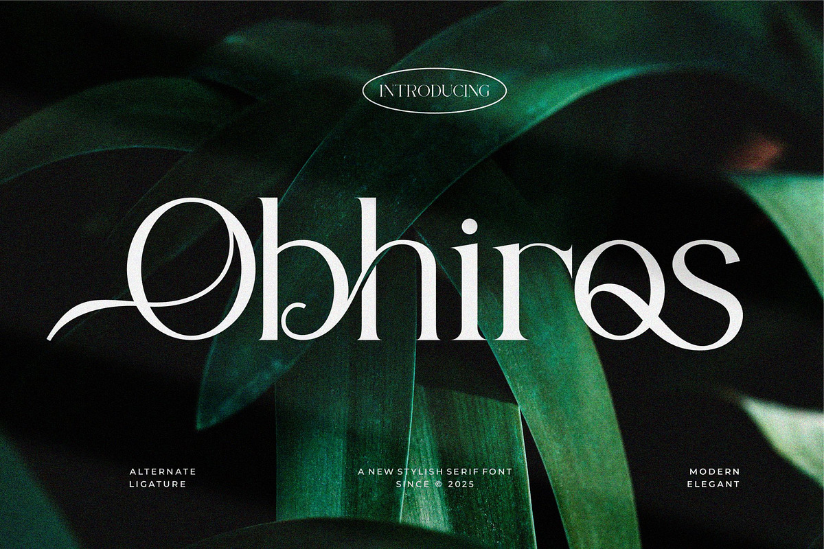 Obhiros || Modern Classy Serif Font, a Serif Font by Ermedia Studio (Photo 1 of 10)