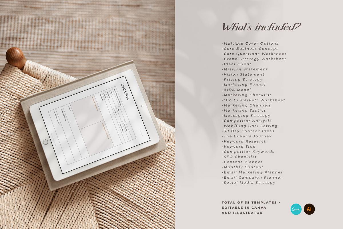 Marketing Strategy Workbook CANVA, a Marketing Template by AndrewPixel (Photo 11 of 13)