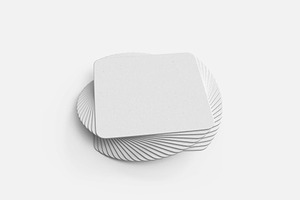 3d Square Coasters Mockup Set