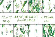 Lily of the Valley Crayons  Seamless, a Pattern Graphic by Lucyinyourheart (Thumbnail 1 of 10)