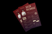 Retro Red Resume Template, a Resume Template by Neermana (Thumbnail 2 of 5)