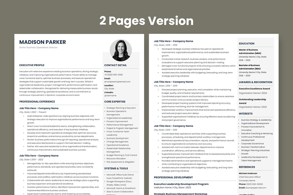 Clean Resume Template, a Resume Template by Anjum Ilyas (Photo 4 of 7)