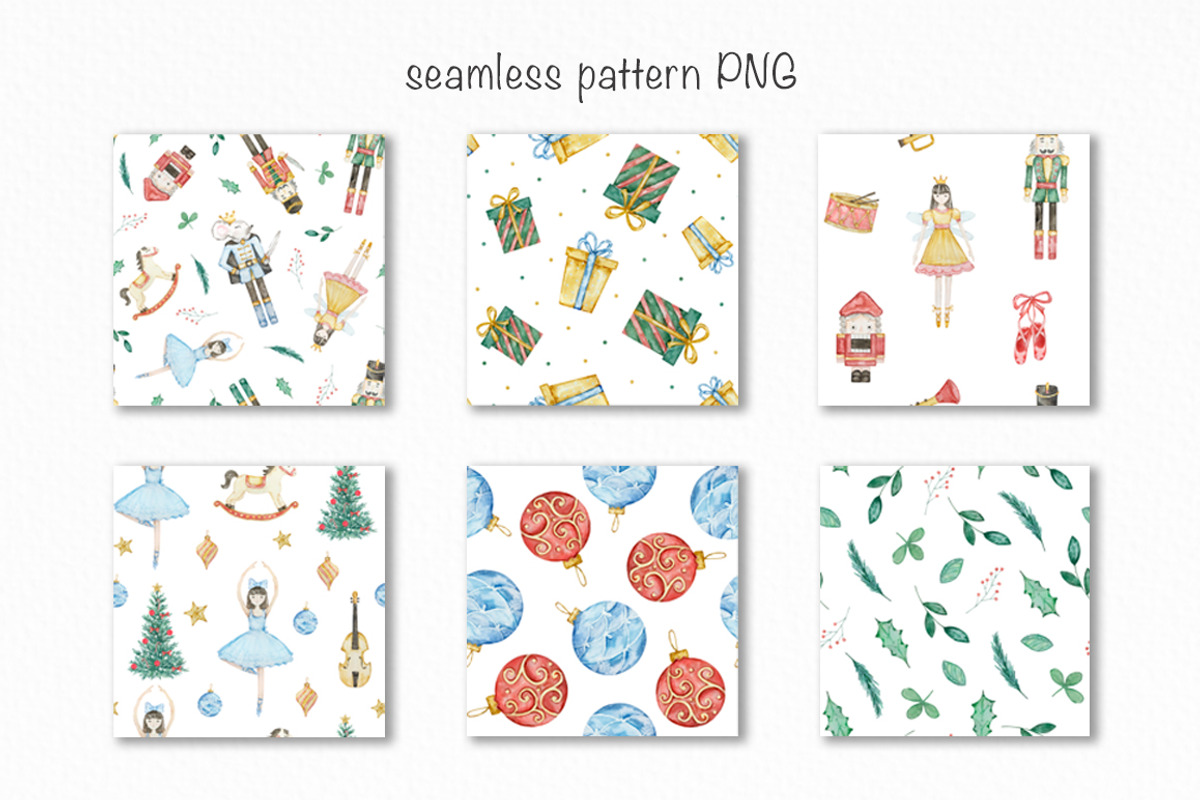 Watercolor Christmas Nutcracker Set, a Seasonal Illustration by SvetaArtStore (Photo 7 of 9)