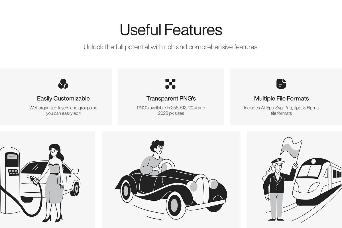 Vehicle Illustration Art Set, a Transportation Illustration by Vectors Market (Photo 2 of 9)