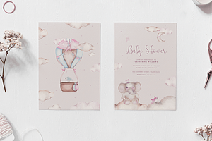 Air Balloon | Baby Shower Invitation