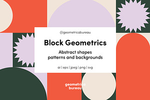 Block Geometrics, a Pattern Graphic by Geometrica Bureau