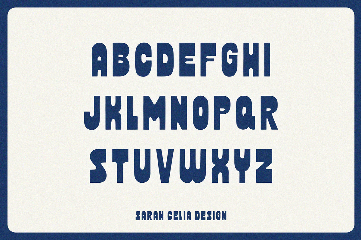 Hightide | Bold & Funky Display Font, a Sans Serif Font by Sarah Celia Design (Photo 2 of 5)