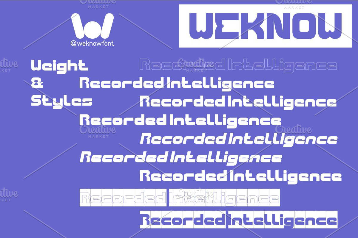 Recorded Intelligence font, a Sans Serif Font by weknow (Photo 7 of 8)