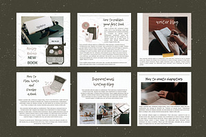 Author Social Media Pack For CANVA