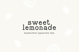 Sweet Lemonade Typewriter Font