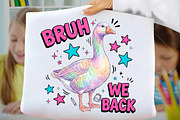 Funny Goose Bruh We Back PNG, a Seasonal Illustration by Canvas Craft (Thumbnail 1 of 5)