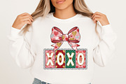XOXO Valentine PNG, Pink Bow Xoxo, an Illustration by Designking (Thumbnail 3 of 6)