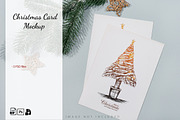 Christmas Card Mockup set 2, a Packaging Mockup by YuMyart (Thumbnail 1 of 5)