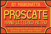 Proscate - Hand Lettered Retro, a Sans Serif Font by MaikoHatta (Thumbnail 4 of 7)