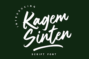 Kagem Sinten - Script Font