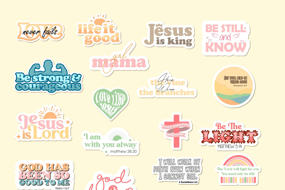 Christian Bible Verse Stickers, an Emoji Icon by Meoww_Design (Photo 2 of 5)