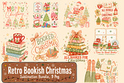Retro Bookish Christmas Png Bundle, an Object Graphic by Daisy Design (Thumbnail 1 of 11)