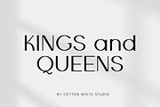 Kings and Queens, a Sans Serif Font by Sofia Skoog (Thumbnail 1 of 10)