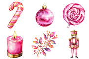 Chic Neon Pink Christmas Clipart, a Seasonal Illustration by CitraGraphics (Thumbnail 4 of 7)