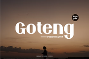 Goteng - Minimal Logo Font, a Sans Serif Font by Iqsiart Studio (Thumbnail 1 of 6)