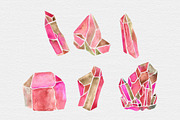 Watercolor Crystal Clipart, an Illustration by TigerlilyDesignCo (Thumbnail 3 of 5)