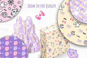 Coquette Halloween Seamless Patterns, a Pattern Graphic by ArtyCats (Thumbnail 5 of 5)
