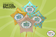 Star Foil Balloons Mockup, a Packaging Mockup by INCDesign (Thumbnail 5 of 7)