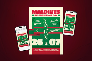 Maldives Independence Day Flyer Set, a Flyer Template by The Good Store