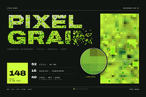 Pixel Grain: 148 Backgrounds & Loops