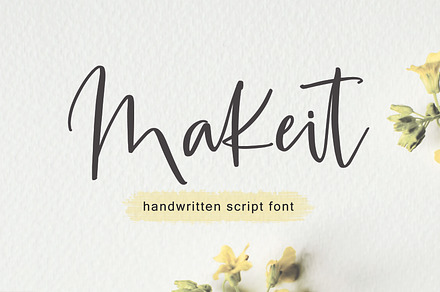 Makeit | handwritten script font