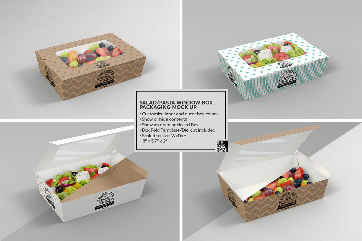 VOL.4: Food Box Packaging Mockups, a Packaging Mockup by INCDesign (Photo 9 of 21)