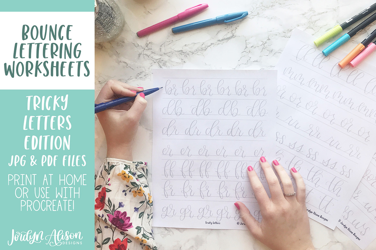 Tricky Letters Practice Worksheet, a Graphic by Jordyn Alison Designs (Photo 4 of 5)