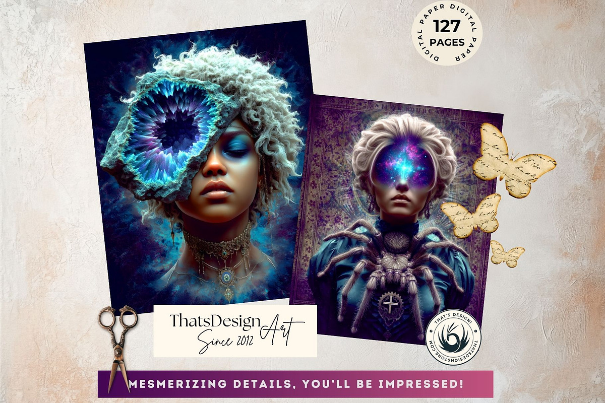 Echoes of the Unseen Digital papers, a Person Illustration by ThatsDesignArt (Photo 12 of 17)