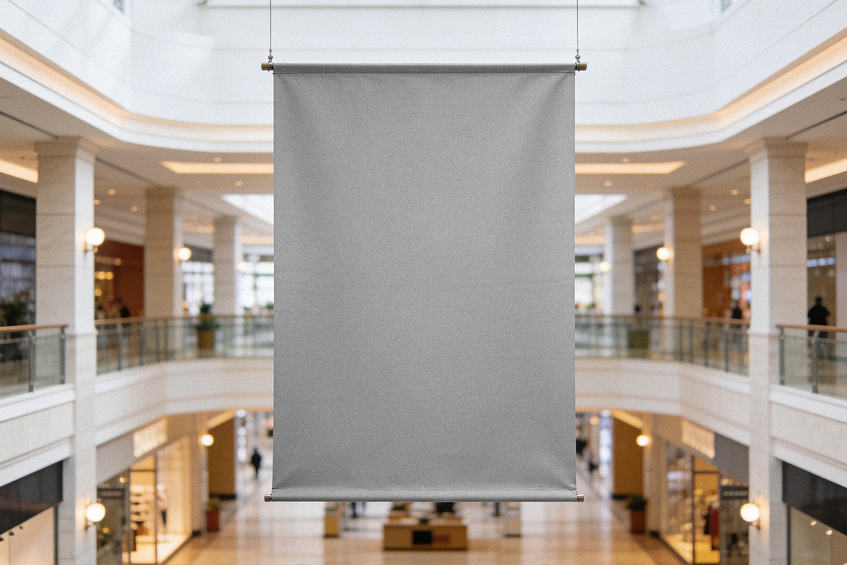 Shopping Mall Banner Mockup, an Advertising Mockup by Design Squad (Photo 2 of 4)