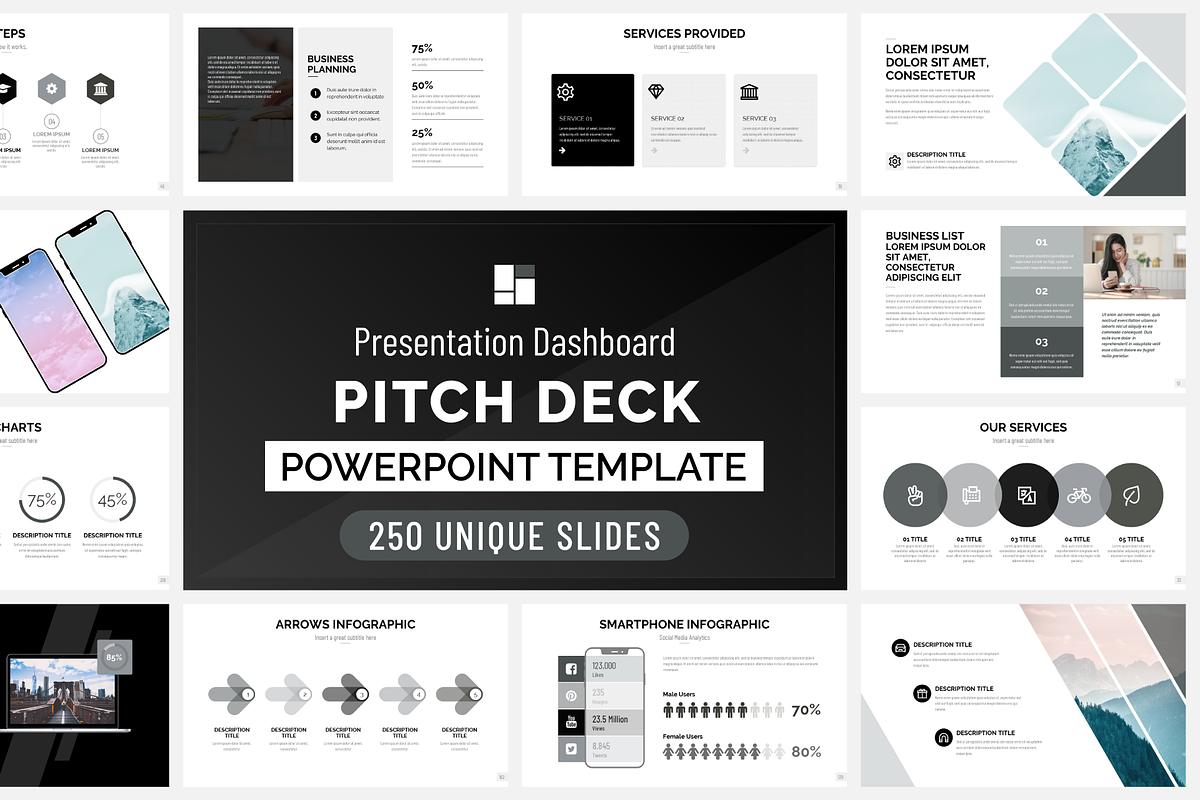 Pitch Deck - Presentation Dashboard, a Presentation Template by AdrianDragne (Photo 1 of 14)