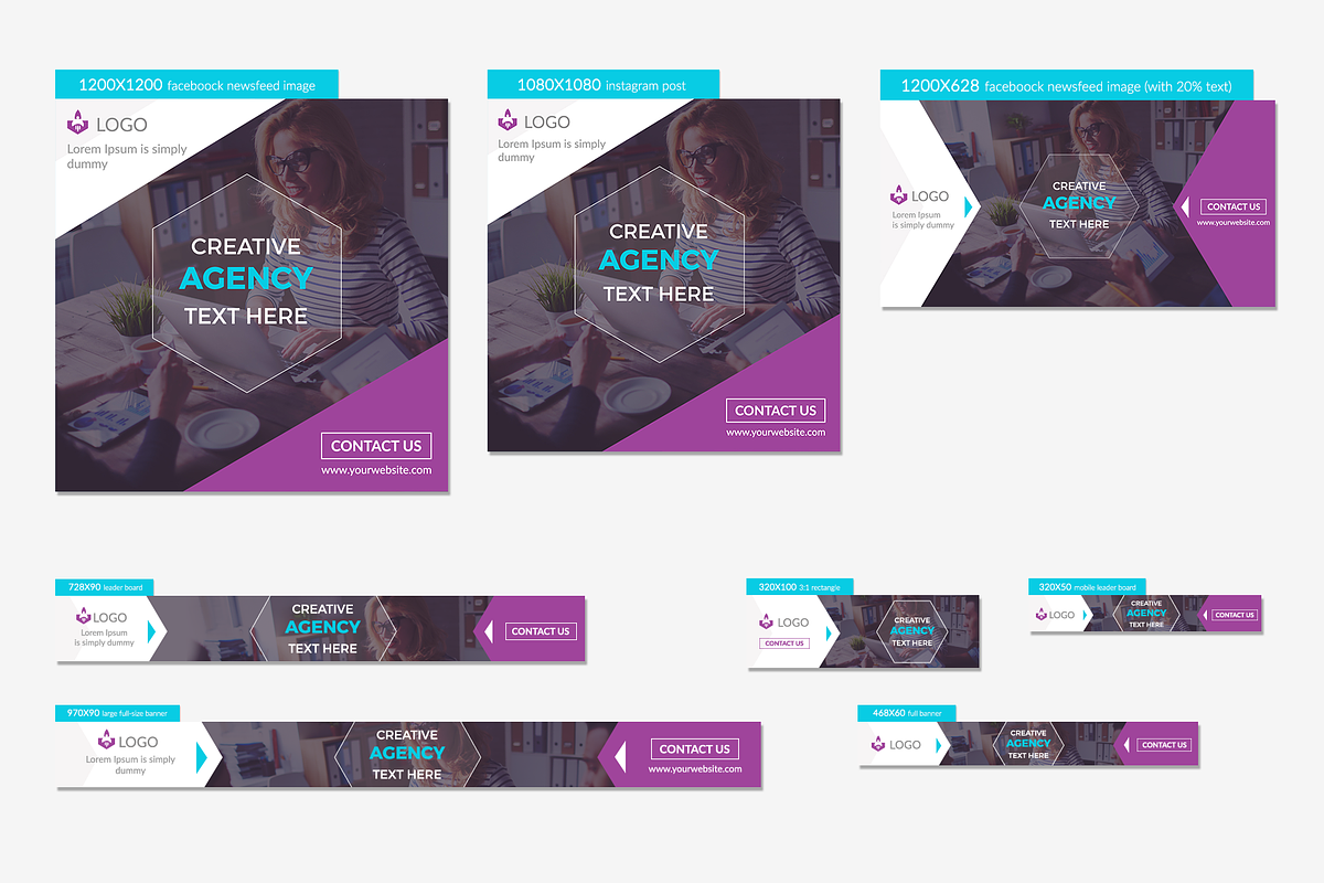 Multipurpose Banners, a Social Media Template by Kalash