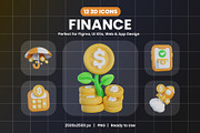 Finance 3D Icon Pack, an Object Graphic by Artnivora.Std (Thumbnail 1 of 4)