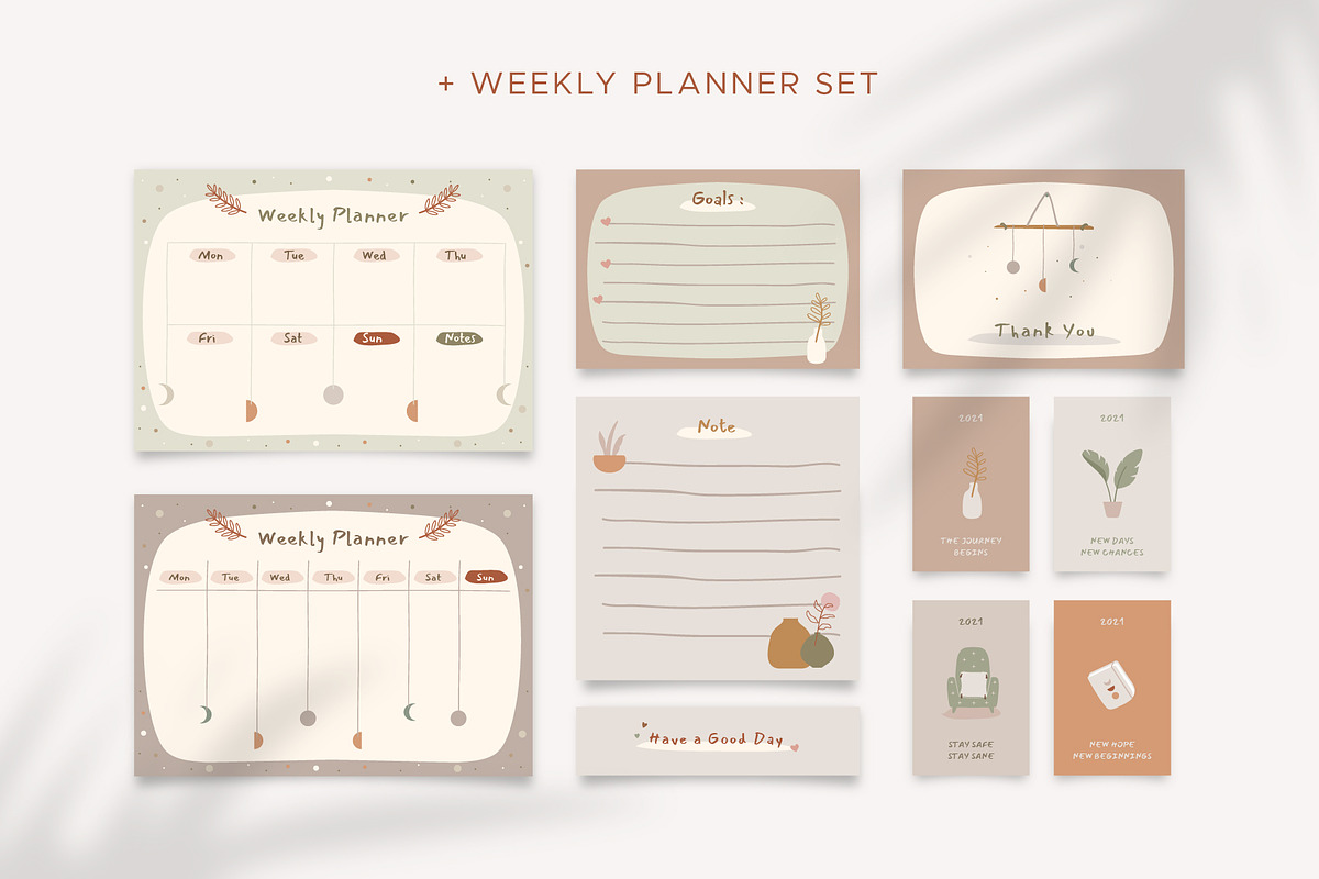 2021 Wall Calendar Cute Illustration, a Templates & Theme by Kalstud (Photo 8 of 8)