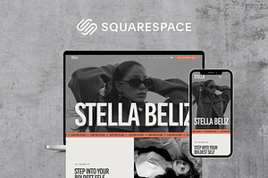 Bold Squarespace Template for Coach