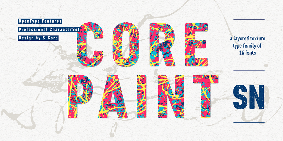 Core Paint, a Sans Serif Font by S-Core (Photo 1 of 9)