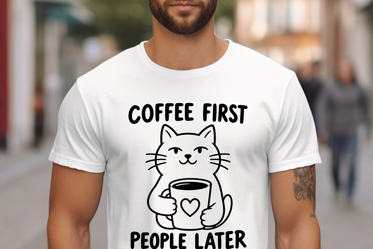 Coffee First People Later C Cat PNG, an Object Graphic by Star Graphic Design (Photo 4 of 10)