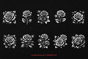 10 Bundle Dark Art Rose Flower, an Illustration by Morspective (Thumbnail 6 of 7)