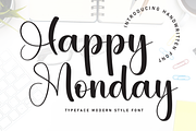 Happy Monday | Script Font, a Handwritten Font by Scratchones (Thumbnail 1 of 8)
