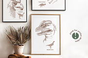 Hand drawn dinosaurs set, an Animal Illustration by handsketched (Thumbnail 4 of 9)