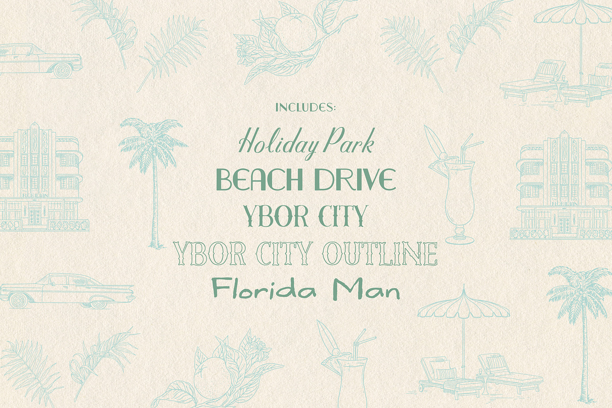 FLORIDA FONT BUNDLE: beach town vibe, a Font by Chez Núñez (Photo 2 of 2)