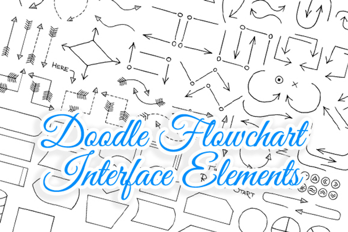 Doodle Flowchart Interface Elements, a Work Illustration by Albert Does Stuff (Photo 1 of 6)