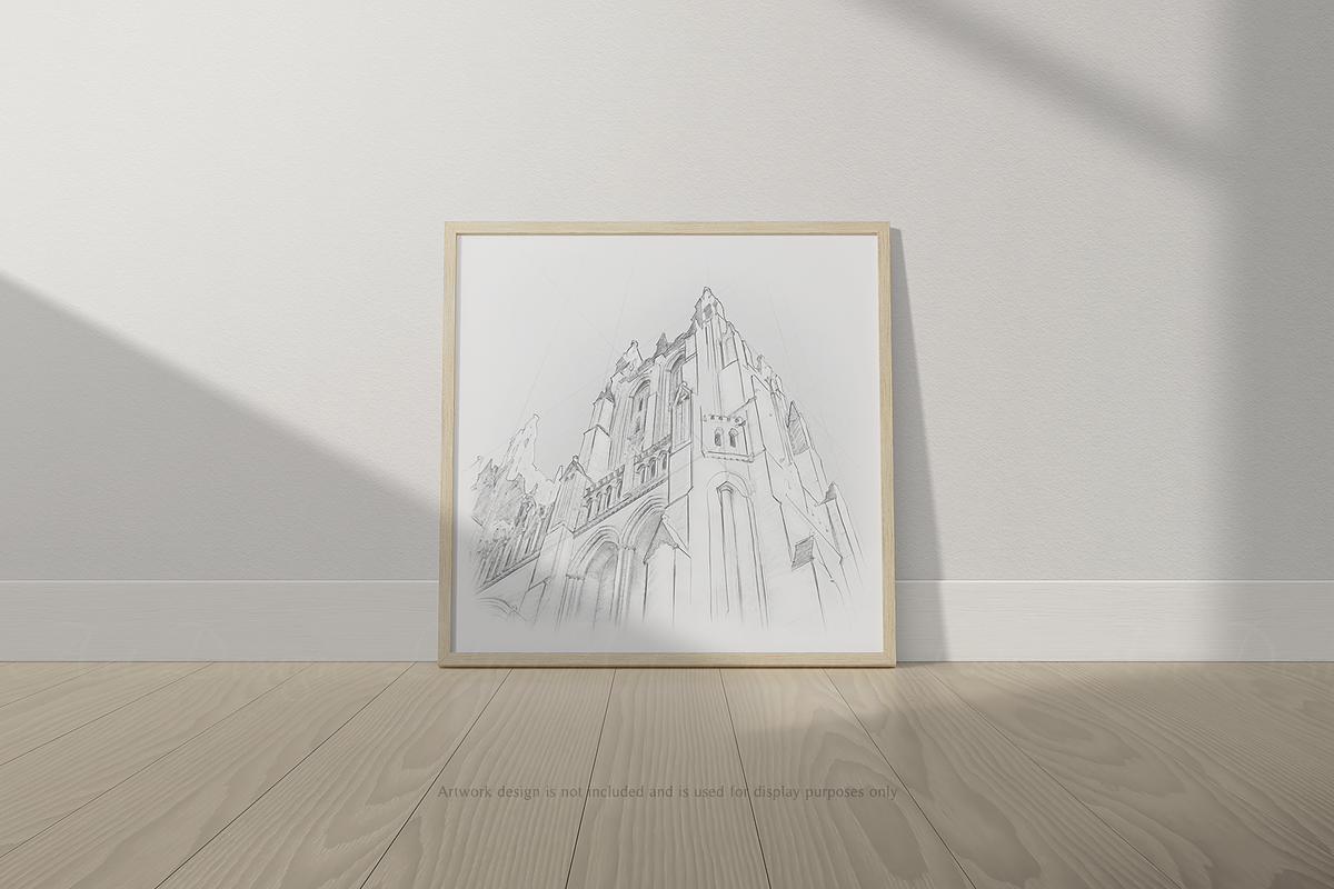 1x1 Square Frame Mockup on Floor, a Household Mockup by Lelu Art Design (Photo 2 of 11)